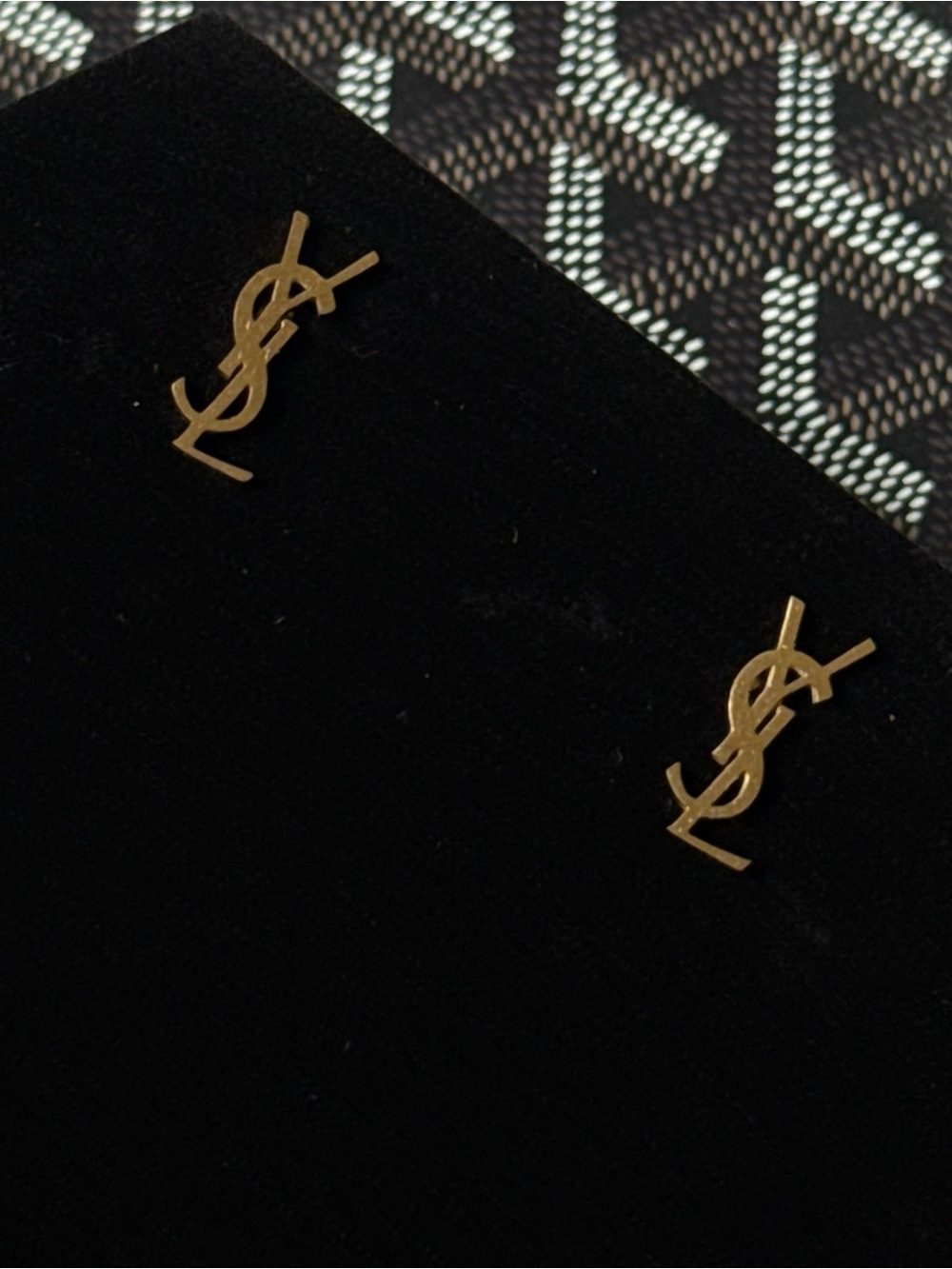 Y S L gold earrings